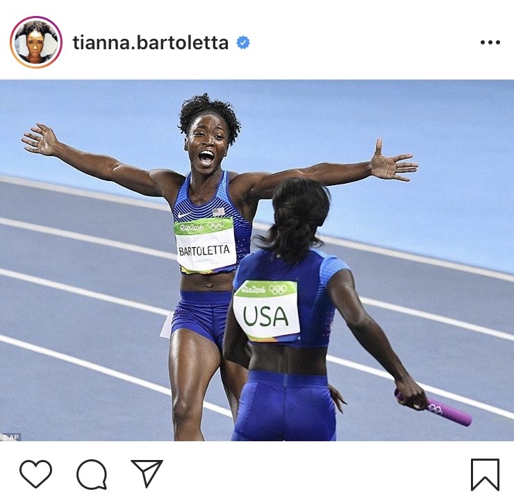 Olympian Tianna Bartoletta smiling