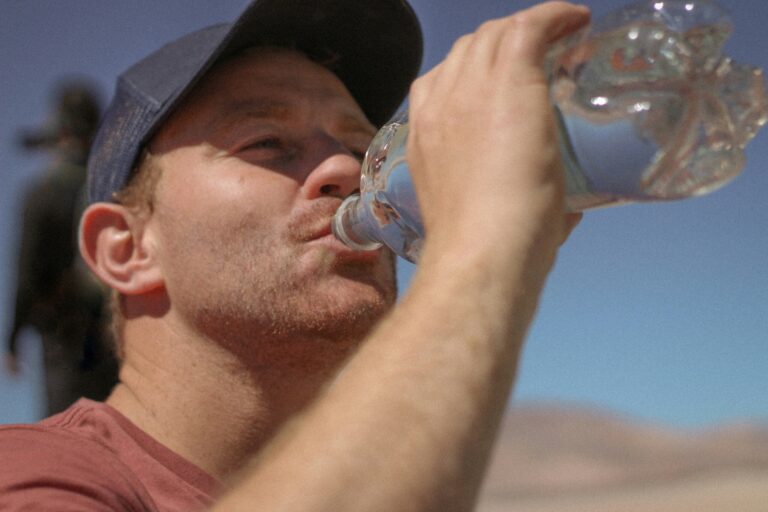 Man drinking water