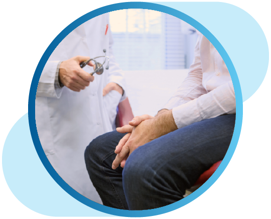 Man sitting in doctors office