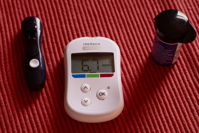 Digital blood glucose meter and insulin bottle